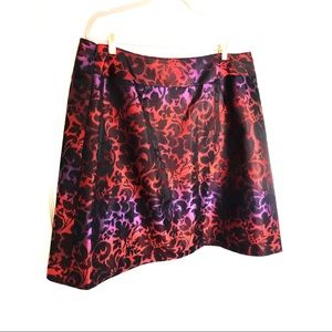 Lane Bryant Royal Floral Skirt